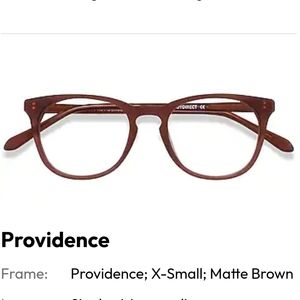 SOLD — Semi-transparent Brown, Rounded Square, extra small eyeglass frames